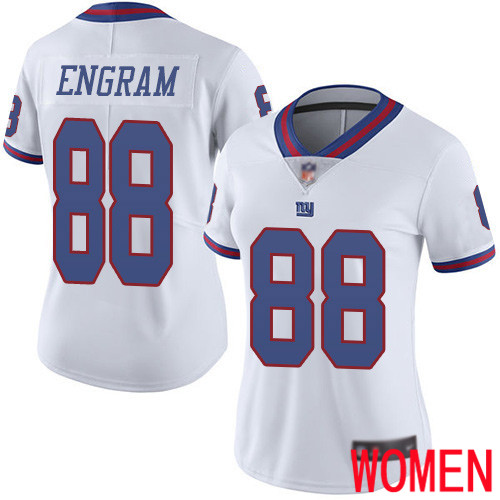 Women New York Giants #88 Evan Engram Limited White Rush Vapor Untouchable Football NFL Jersey->women nfl jersey->Women Jersey